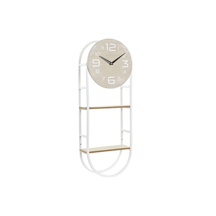 Horloge Murale DKD Home Decor Naturel Métal MDF Blanc (25,5 x 11,5 x 71 cm) 0 Horloge Murale DKD Home Decor Naturel Métal MDF Blanc (25,5 x 11,5 x 71 cm) 0