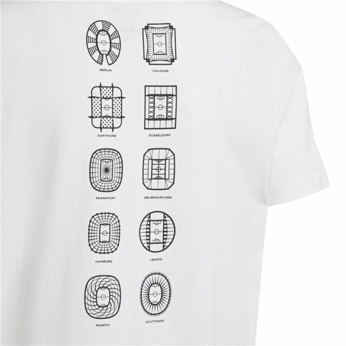 T shirt à manches courtes Adidas EURO 24 Blanc 3