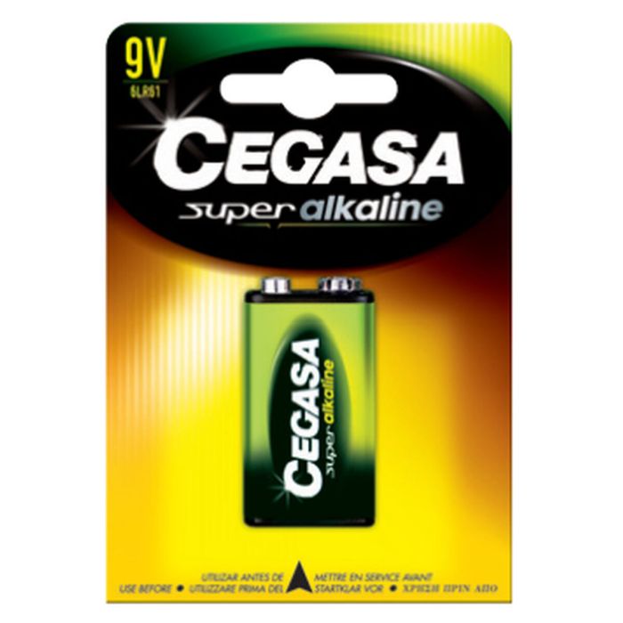 Cegasa Pile Super Alkaline B.6Lr61 9V (1 Unité) Alcaline