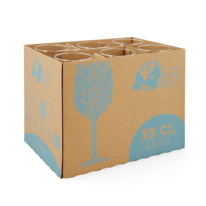 Copa Vino Vidrio Ebro 35 cL (6 Unidades) 3