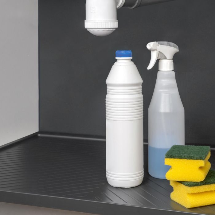 Emuca Protecteurs fond pour la cuisine Sink, M90, 867x580mm, épaisseur de la planchet 16mm, découpable, Plastique, Gris antracite 2