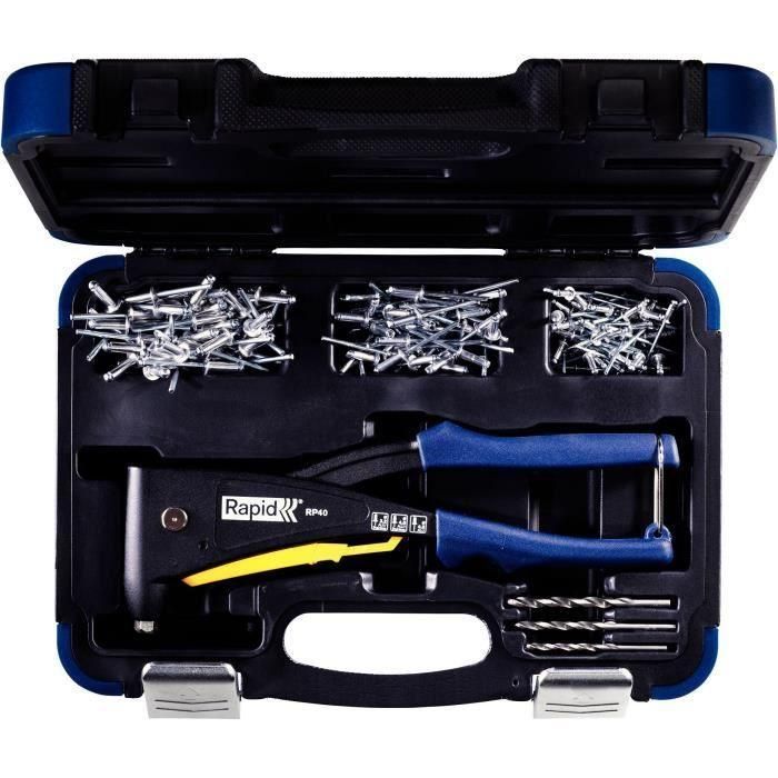 Pince RP40 Multi coffret 250 rivets + forets - RAPiD - 5001127 2 Pince RP40 Multi coffret 250 rivets + forets - RAPiD - 5001127 2