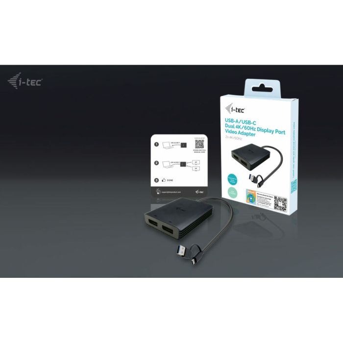 Câble USB i-Tec CADUAL4KDP Noir 5 Câble USB i-Tec CADUAL4KDP Noir 5