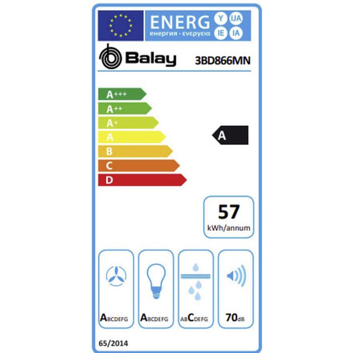 Hotte standard Balay 3BD866MN Noir 1