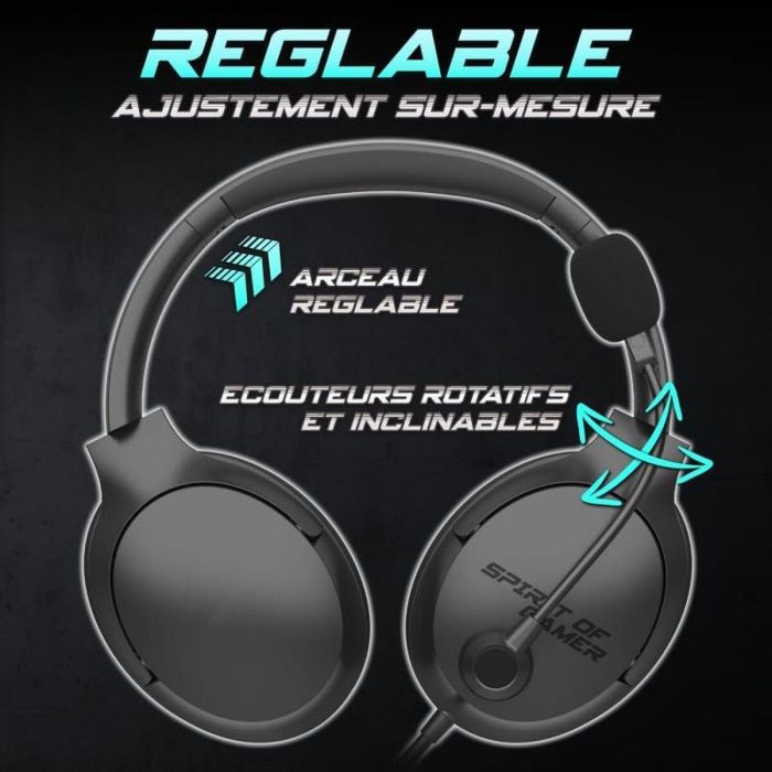 Casques avec Microphone Spirit of Gamer Pro H4 Noir 3