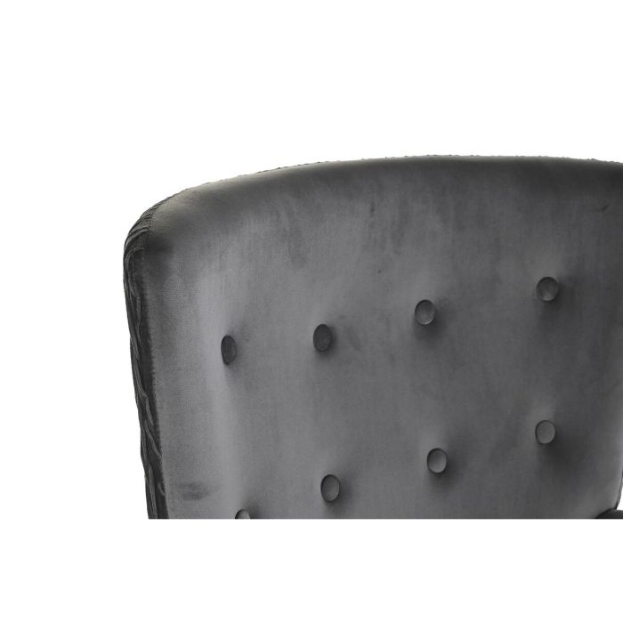 Siège DKD Home Decor Naturel Gris foncé Polyester Bois 66 x 67 x 92 cm 5