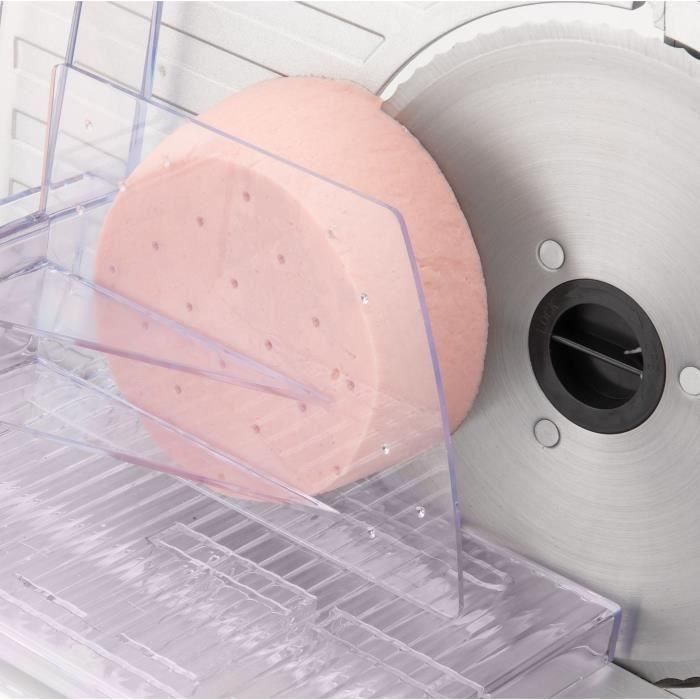 Sencor Trancheuse Électrique SFS 3050SL - 100 W, Disque de Coupe 170 mm Inox Amovible, Chariot Alimentaire - Argent