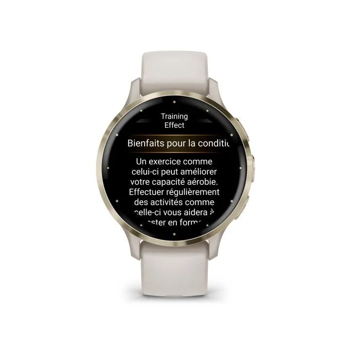 Garmin Venu 3S Montre Intelligente GPS 30,4 mm (1,2") Acier Doré Doux Boîtier Ivoire Bracelet Silicone Ivoire AAAAL87491 0