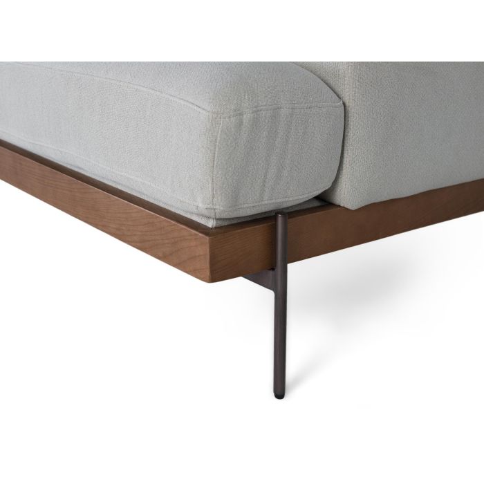 GINER Y COLOMER Canapé 3 Places en Tissu Linen Gris Clair avec Pattes en Métal - Structure en Bois de Frêne - Dimensions 225 x 89 x 80 cm 4 GINER Y COLOMER Canapé 3 Places en Tissu Linen Gris Clair avec Pattes en Métal - Structure en Bois de Frêne - Dimensions 225 x 89 x 80 cm 4