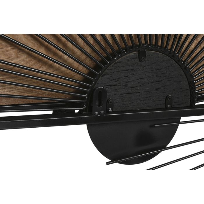 Étagère Home ESPRIT Noir Naturel Métal Bois MDF 70 x 12 x 51 cm Mural 1