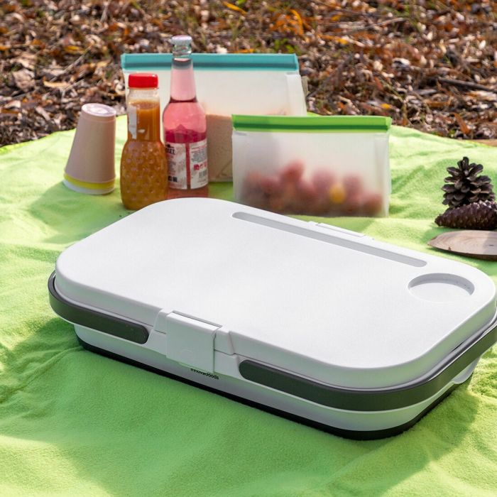 Panier de Pique-nique Pliable avec Couvercle-table Pickning InnovaGoods 10 Panier de Pique-nique Pliable avec Couvercle-table Pickning InnovaGoods 10