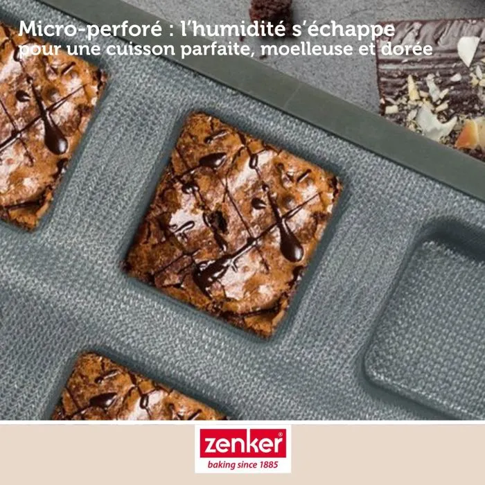 Zenker Moule à Manqué en Silicone Fibre de Verre Noir Ø 25 cm pour Gâteaux Croustillants Zenker Moule à Manqué en Silicone Fibre de Verre Noir Ø 25 cm pour Gâteaux Croustillants