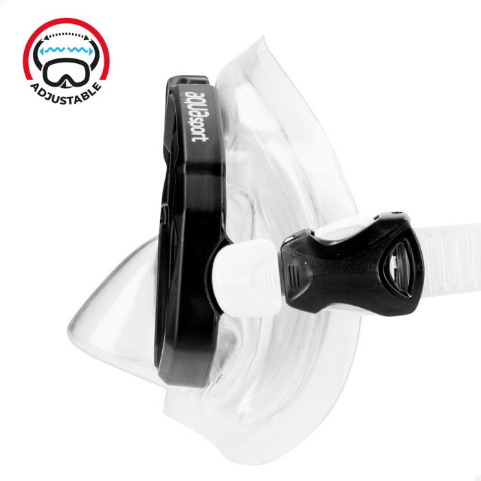 Masque de plongée AquaSport Noir (6 Unités) 4
