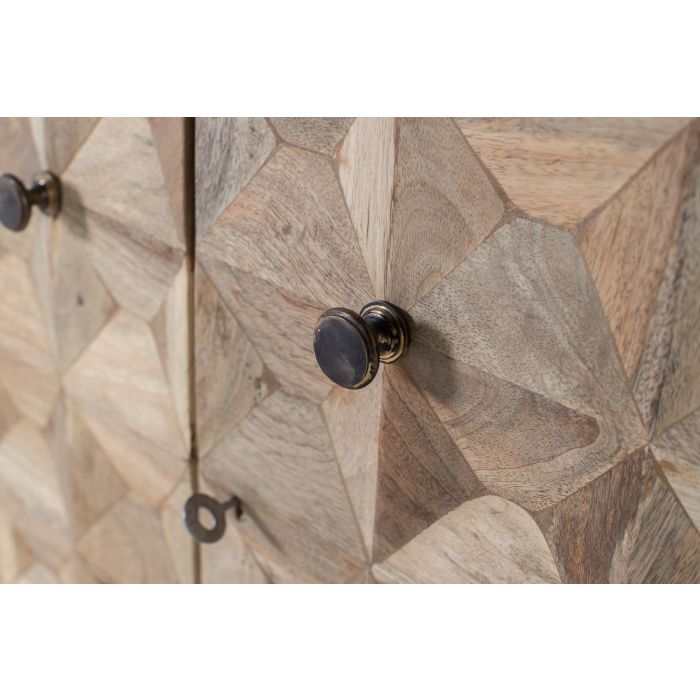 GINER Y COLOMER Buffet Bar en Bois de Mango avec 2 Portes et Plateau Extensible - Dimensions: Frontis 11x42 cm, Porte 93x44 cm, Tiroir Intérieur 9x39x26 cm 7