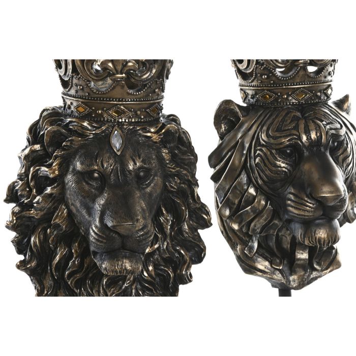 Figurine Décorative Home ESPRIT Brun foncé Lion Couronne 21 x 18 x 44 cm (2 Unités) 3 Figurine Décorative Home ESPRIT Brun foncé Lion Couronne 21 x 18 x 44 cm (2 Unités) 3