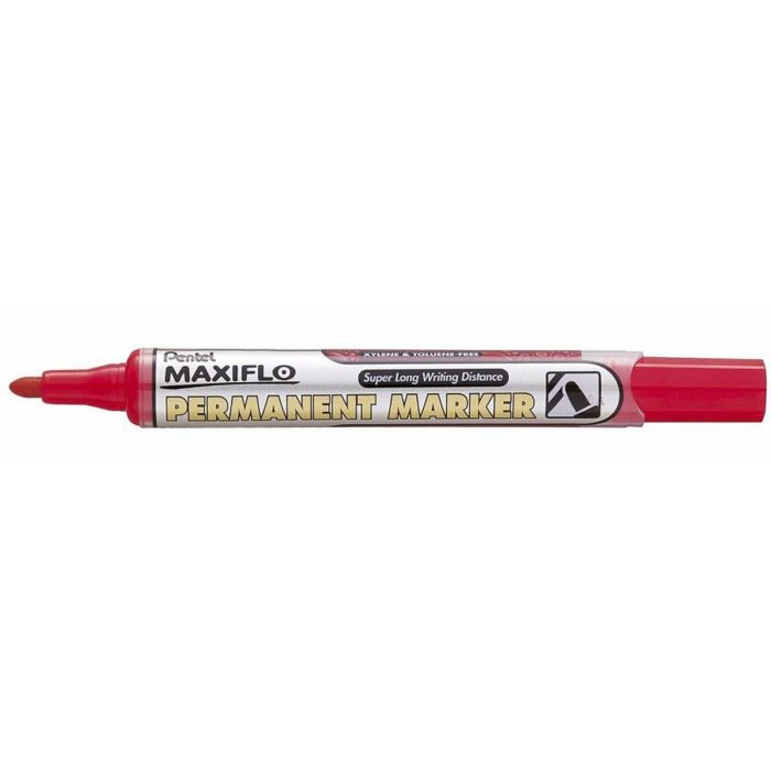 Marqueur permanent Pentel NLF50 Rouge 12 Pièces (12 Unités) 1