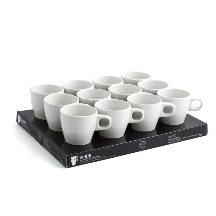 Tasse Quid Appila Céramique Blanc (28 cl) (Pack 12x) 2 Tasse Quid Appila Céramique Blanc (28 cl) (Pack 12x) 2