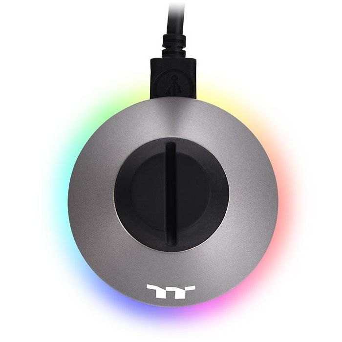 Thermaltake ARGENT MB1 Bungee Souris de Jeu RGB Anti-Traction - Plastique Gris