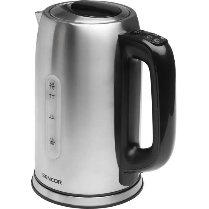 Sencor Bouilloire Électrique SWK 1760BK - 1,7 L - 2400 W - Réglage Température Numérique - Fonction Maintien au Chaud 240 min - Filtre Amovible