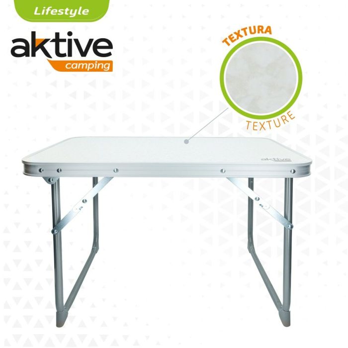 Table Piable Aktive Blanc 60 x 40 x 40 cm (4 Unités) 2