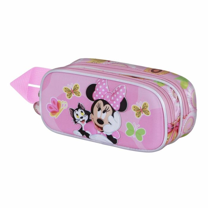 Trousse Fourre-Tout Double Minnie Mouse Kitten Rose 22 x 8 x 9,5 cm 3D 3