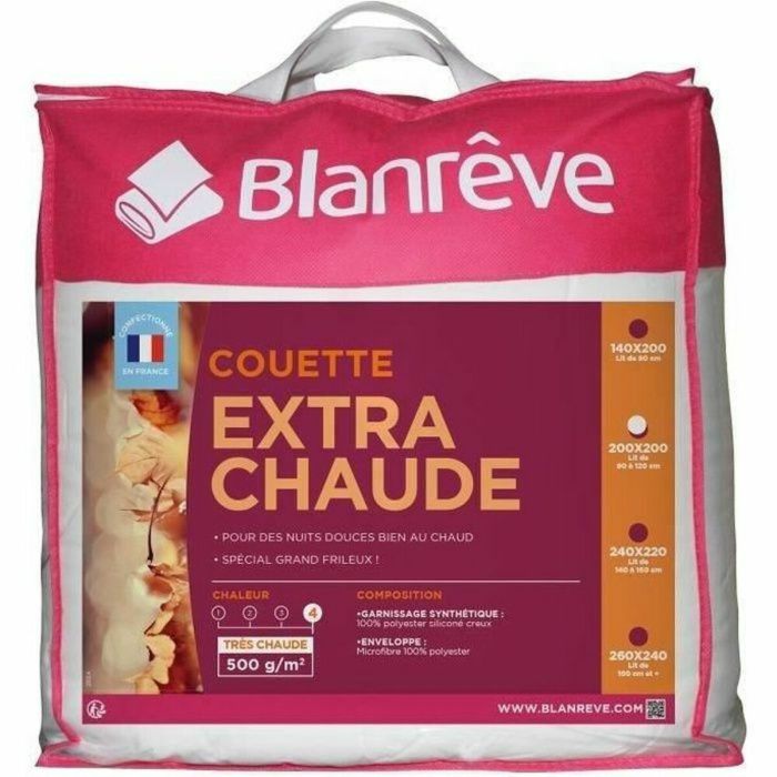 Remplissage de couette Blanreve Blanc 500 g/m² 200 x 200 cm 1 Remplissage de couette Blanreve Blanc 500 g/m² 200 x 200 cm 1