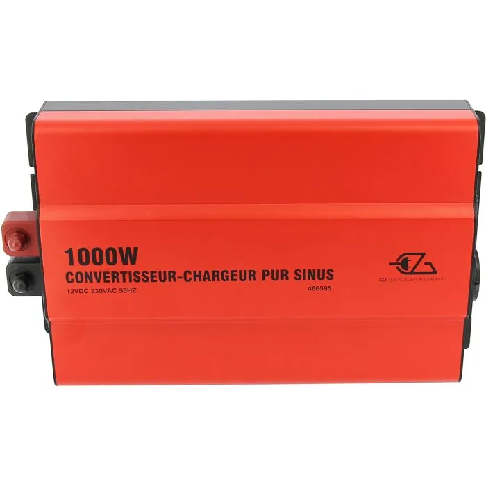 EZA Convertisseur-Chargeur 1000 W Pur Sinus 12V/230V avec MPS Automatique, Chargeur 20 A et Commande Déportée LCD pour Camping-car, Fourgon, Batteries Plomb/Lithium EZA Convertisseur-Chargeur 1000 W Pur Sinus 12V/230V avec MPS Automatique, Chargeur 20 A et Commande Déportée LCD pour Camping-car, Fourgon, Batteries Plomb/Lithium