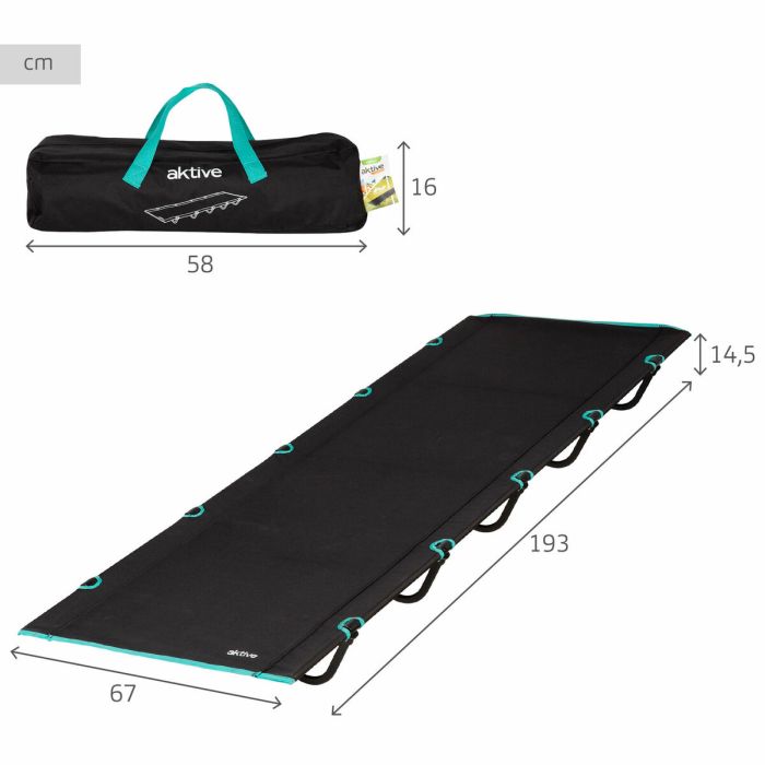 Lit de camping Aktive 193 X 14,5 X 67 CM (2 Unités) 3