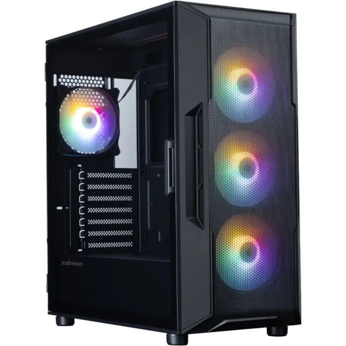 ZALMAN I3NEOV2FRGBBK Boîtier PC Gamer Moyen Tour ATX, Façade Mesh, Noir, 4 Ventilateurs RGB 120mm, Port USB Type-C, Fenêtre Verre Trempé ZALMAN I3NEOV2FRGBBK Boîtier PC Gamer Moyen Tour ATX, Façade Mesh, Noir, 4 Ventilateurs RGB 120mm, Port USB Type-C, Fenêtre Verre Trempé
