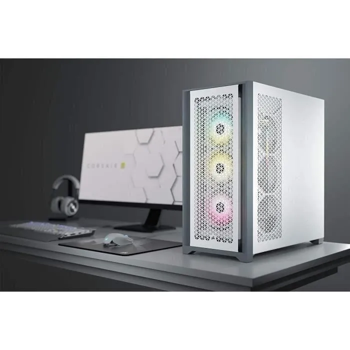 Corsair 5000D Airflow Boîtier PC ATX Mi-Tour, Verre Trempé, Blanc CC-9011211-WW 1