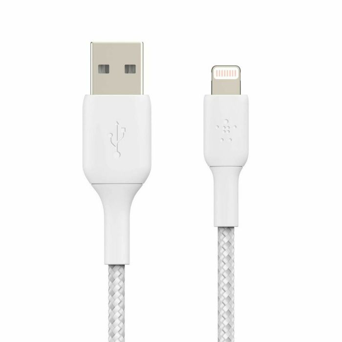 Câble USB vers Lightning Belkin CAA002BT1MWH Blanc 1 m 0 Câble USB vers Lightning Belkin CAA002BT1MWH Blanc 1 m 0