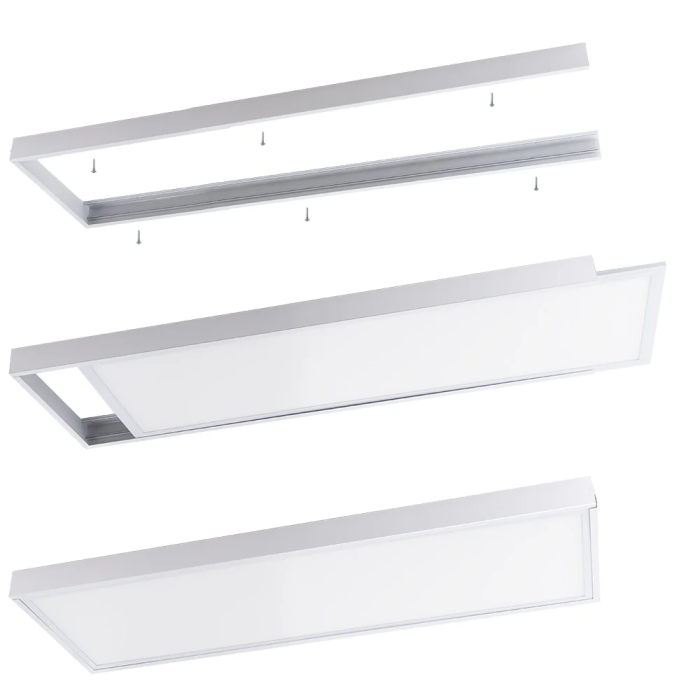 BX3 LIGHT Marco de Montage en Surface pour Panneau LED 1200 x 600 mm, Aluminium Blanc, Ref BX3-M-P-1200600
