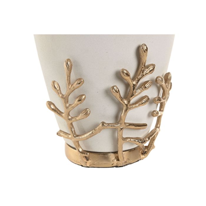 Vase Home ESPRIT Blanc Doré Aluminium Moderne 16 x 16 x 31 cm 3