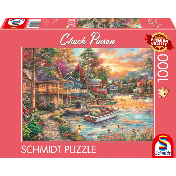 Puzzle Schmidt 1000 Pièces - Chuck Pinson - Paysage en Or du Soir - Multicolore - Pour Adultes et Adolescents à partir de 12 Ans Puzzle Schmidt 1000 Pièces - Chuck Pinson - Paysage en Or du Soir - Multicolore - Pour Adultes et Adolescents à partir de 12 Ans