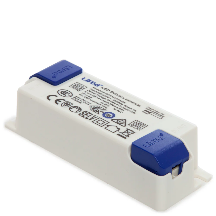 LIFUD Driver LED 6-10W, 220-240VAC Entrée, 25-40VDC Sortie, Flicker Free 1 LIFUD Driver LED 6-10W, 220-240VAC Entrée, 25-40VDC Sortie, Flicker Free 1