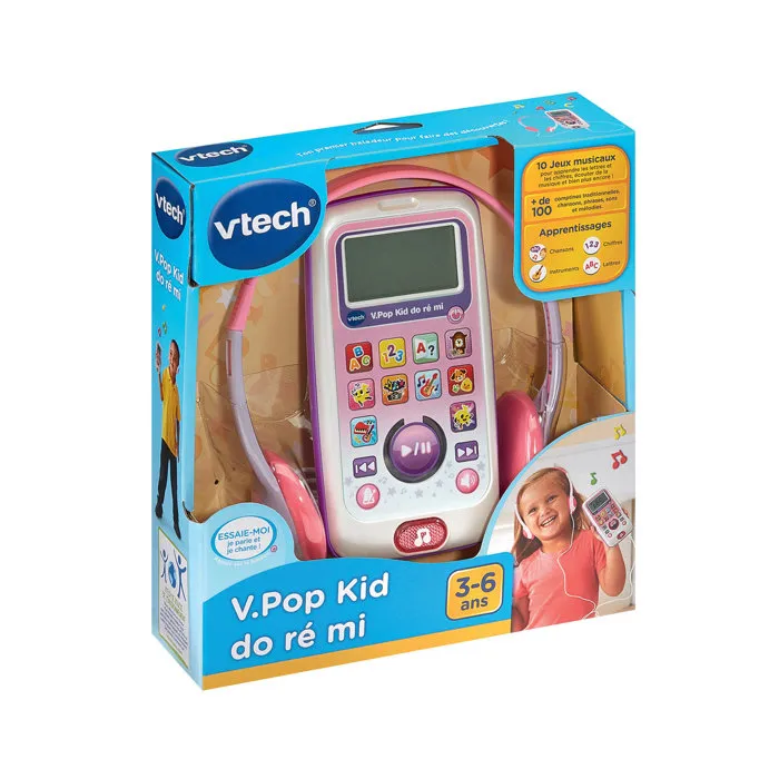 Vtech V.Pod Kid Do, Ré, Mi rose - 3-6 ans - Lecteur de musique et écouteurs - Français 1
