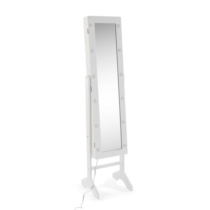 Miroir mural Versa Blanc Miroir Bois MDF 35 x 153 x 35,2 cm Porte-bijoux