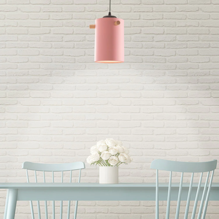 Lampe Suspendue Dahlia Métal Bois SKD-P1011-W 18