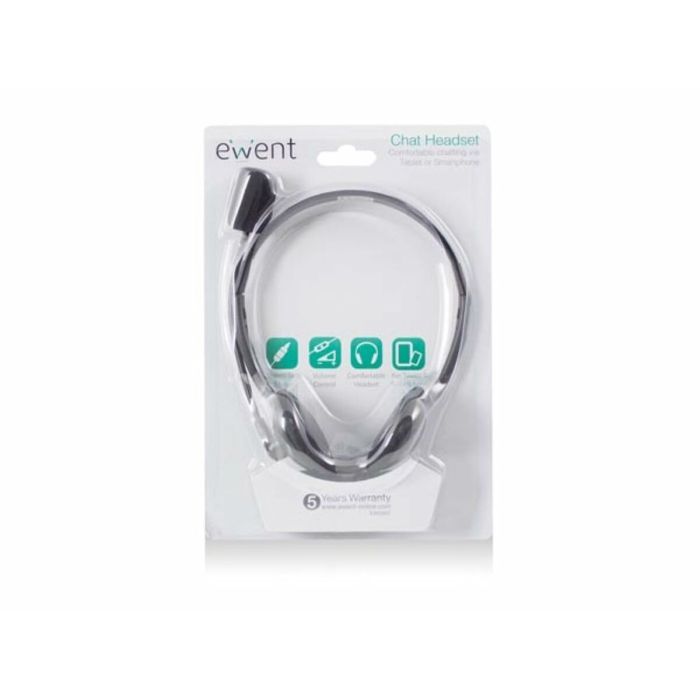 Casques avec Microphone Ewent EW3567 Noir (1 Unité) 15 Casques avec Microphone Ewent EW3567 Noir (1 Unité) 15