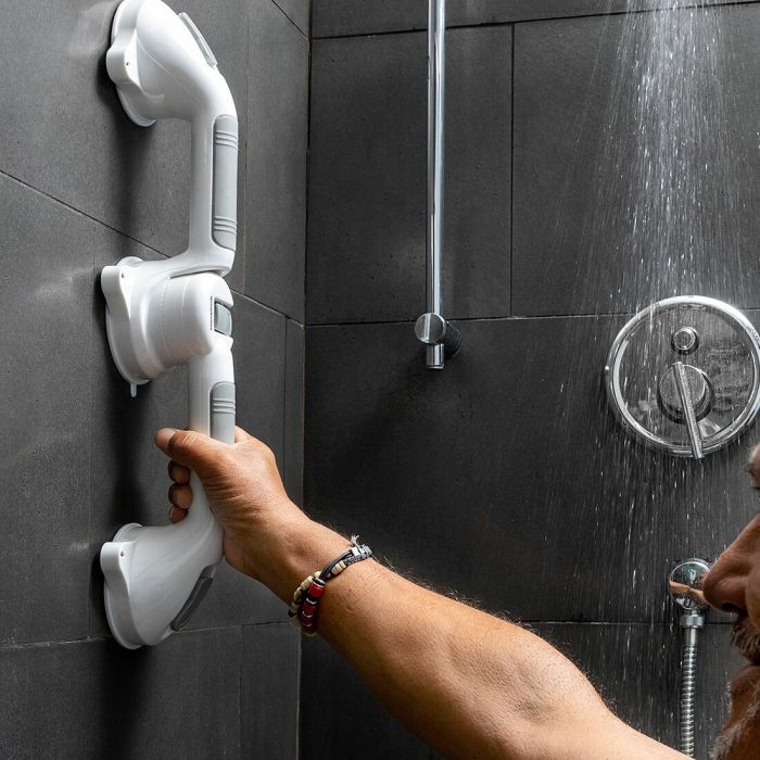 Poignée de Sécurité Angulaire Double pour Salle de Bains Grabbath InnovaGoods