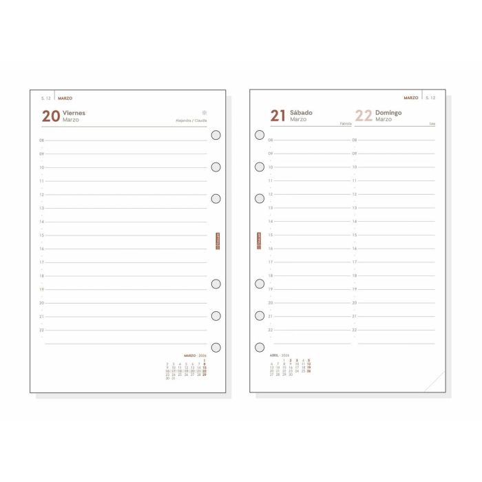 Recharge pour agenda Finocam OPEN R598 2026 11,7 x 18,1 cm 3 Recharge pour agenda Finocam OPEN R598 2026 11,7 x 18,1 cm 3