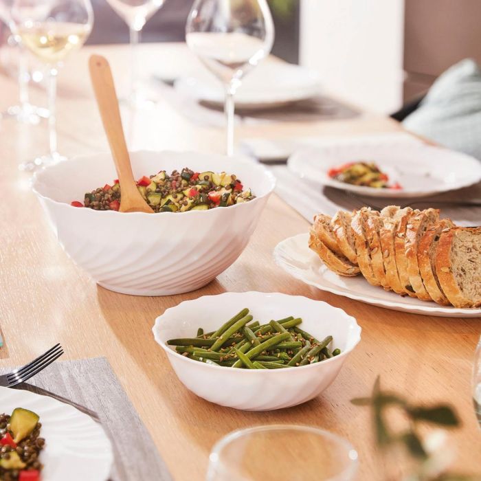 Plato Llano Opal Trianon Arcoroc 24,5 cm 4 Plato Llano Opal Trianon Arcoroc 24,5 cm 4