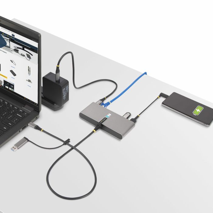 Câble USB Startech 5G2A1SGBB-USB-C-HUB Gris 7 Câble USB Startech 5G2A1SGBB-USB-C-HUB Gris 7