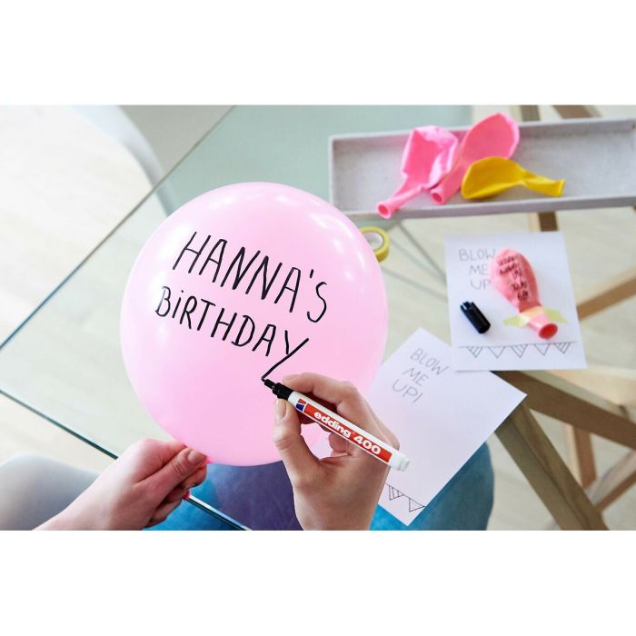 Marqueur permanent Edding 400-01 Noir 1 mm (10 Unités) 6