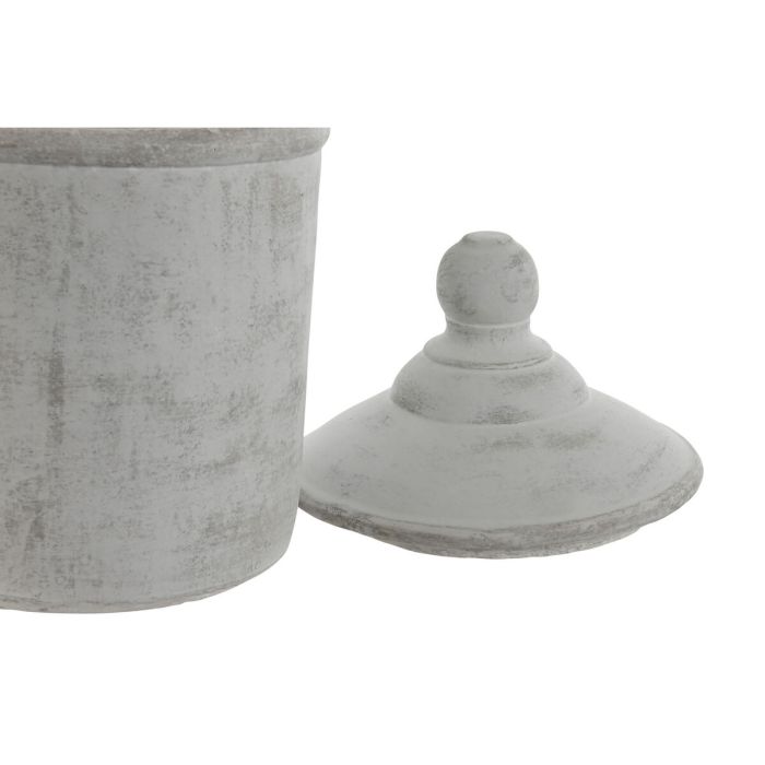 Vase Home ESPRIT Gris Ciment Oriental 19 x 19 x 31 cm 2