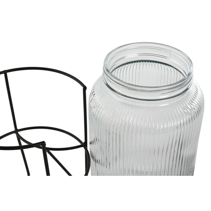 Distributeur d'eau Home ESPRIT Noir Métal Silicone Verre ABS 5 L 19,6 x 23,5 x 40,5 cm 1