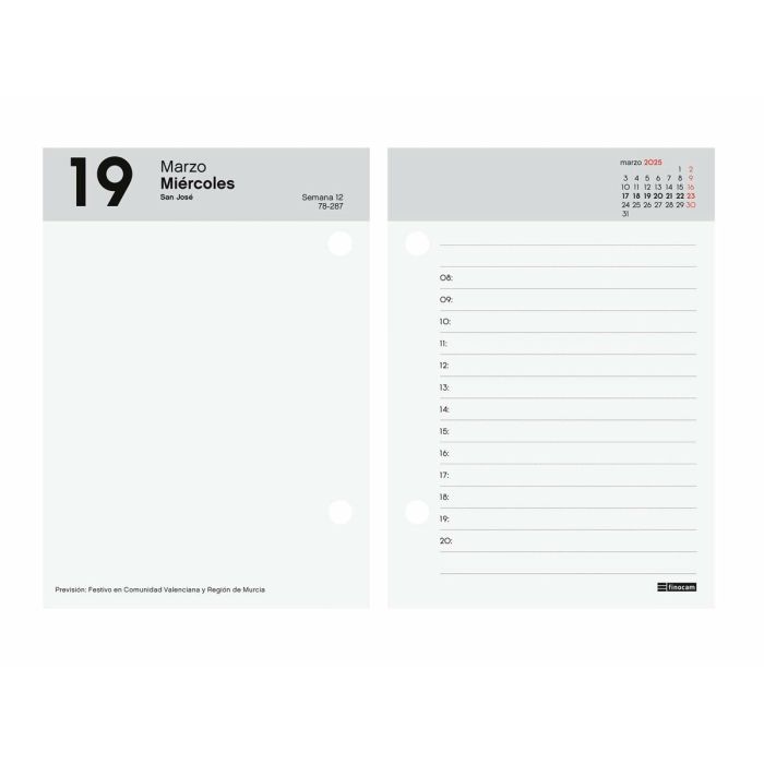 Calendrier de bureau Finocam 8,5 x 12 cm 2025 5 Calendrier de bureau Finocam 8,5 x 12 cm 2025 5