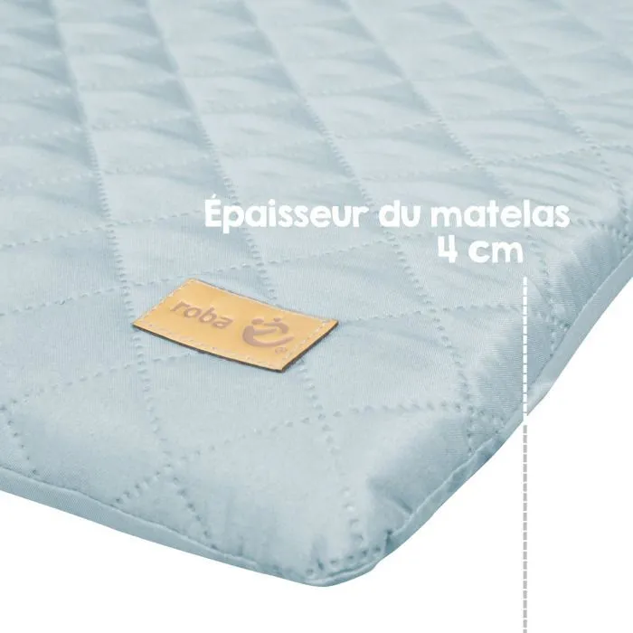 Roba - Matelas à langer Style - Visage d'ours Benny - 85 x 75 cm - Bleu clair - Doux et imperméable Roba - Matelas à langer Style - Visage d'ours Benny - 85 x 75 cm - Bleu clair - Doux et imperméable