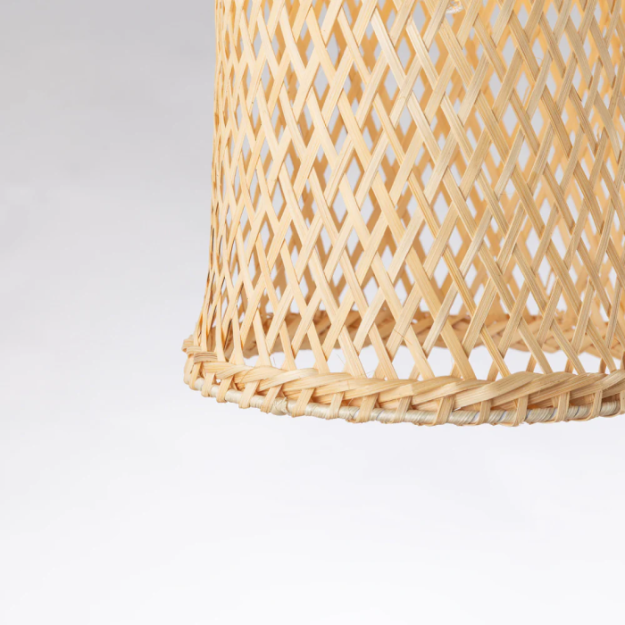 Lampe Suspendue Beppucho Rotin Style Naturel Boho-Chic Douille E27 SKD-P80108 7