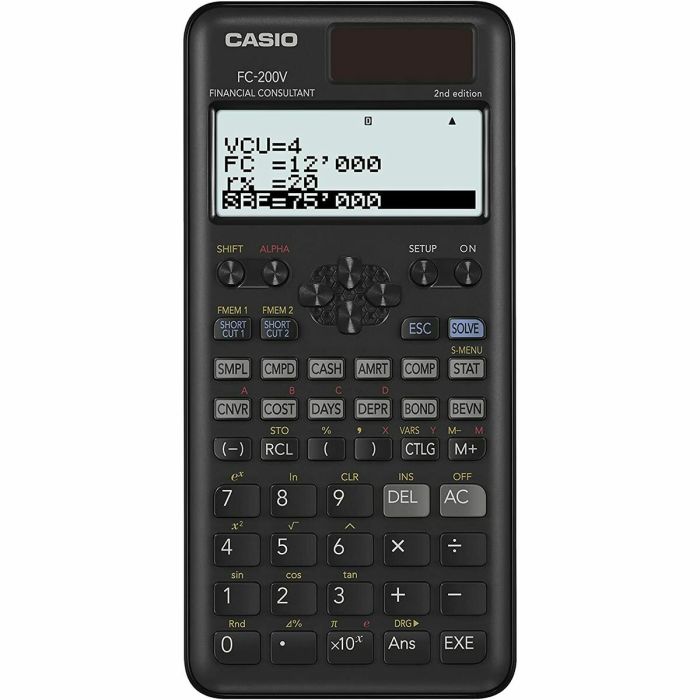 Calculatrice Casio FC-200V-2-W-ET Noir 14